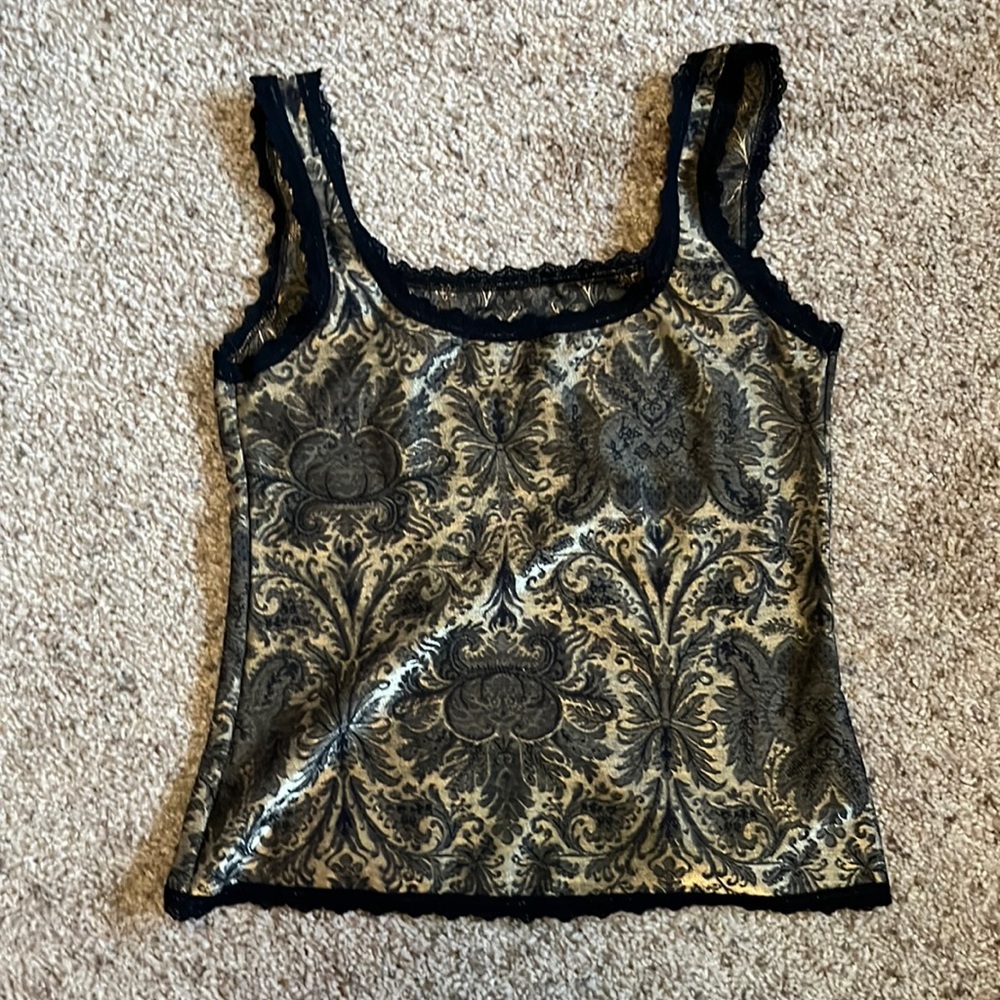 Lace trim tank top